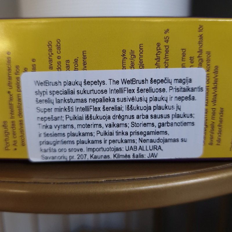 Pro Detangler WetBrush ovalus plaukų šepetys 1