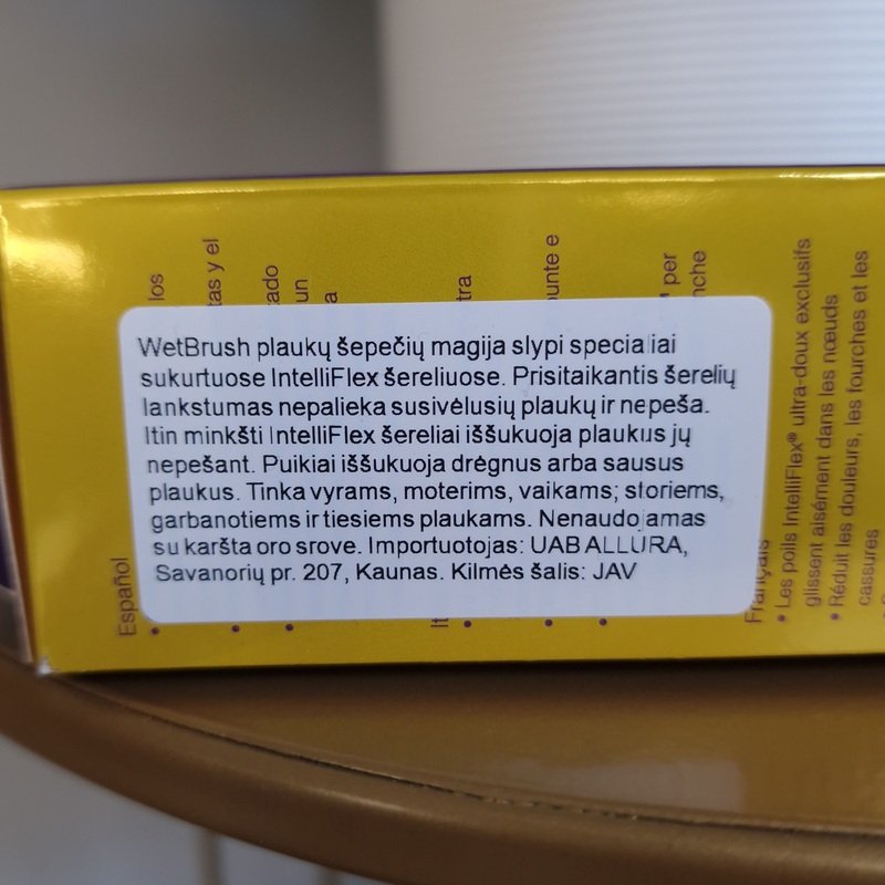 Pro Detangler WetBrush ovalus plaukų šepetys 1
