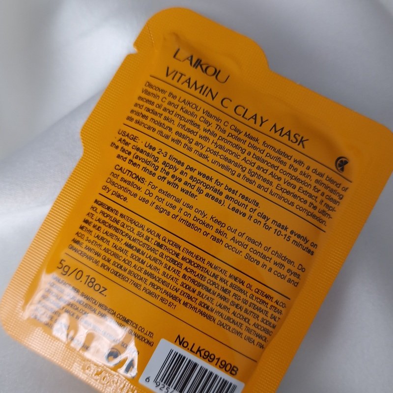 LAIKOU Vitamin C Clay Mask veido kaukė 1