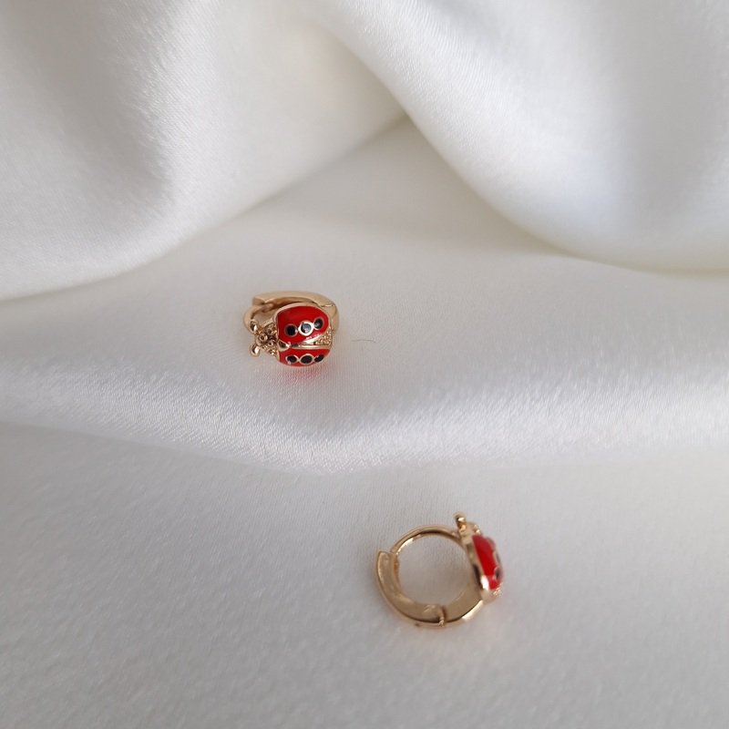 Auskarai mergaitėms „Boružėlės“