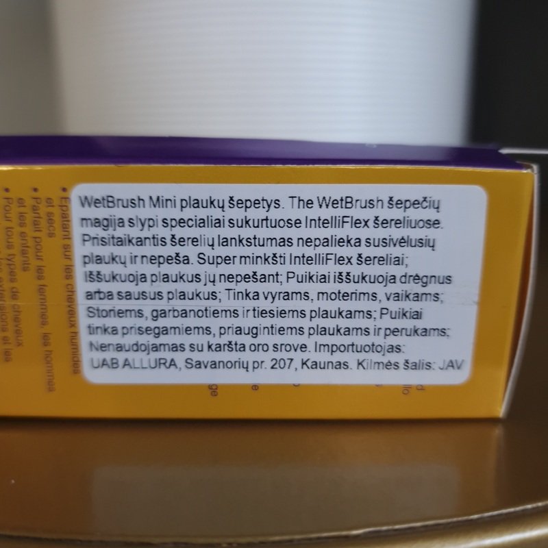 WetBrush Mini ovalus plaukų šepetys 1