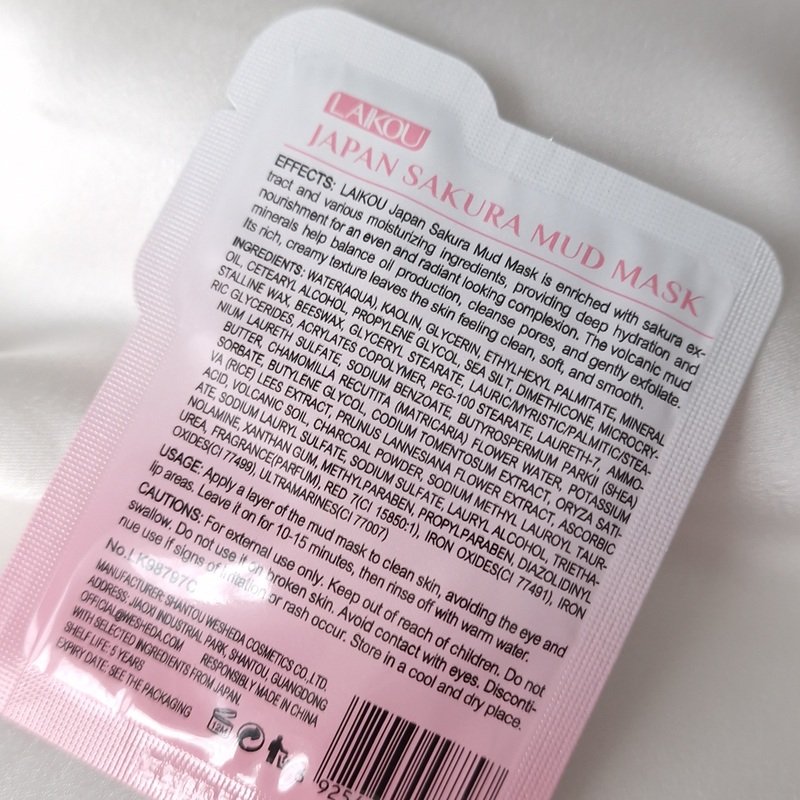 LAIKOU Sakura Mud Mask – Purvo kaukė su sakuros ekstraktu 1