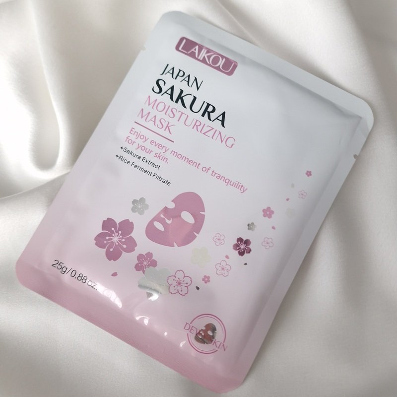 LAIKOU Japonų Sakura Drėkinamoji Veido Kaukė