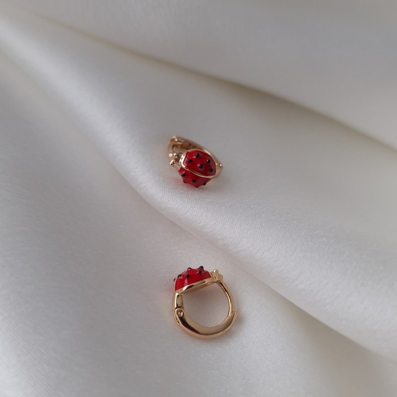 Auskarai mergaitėms „Boružėlės“